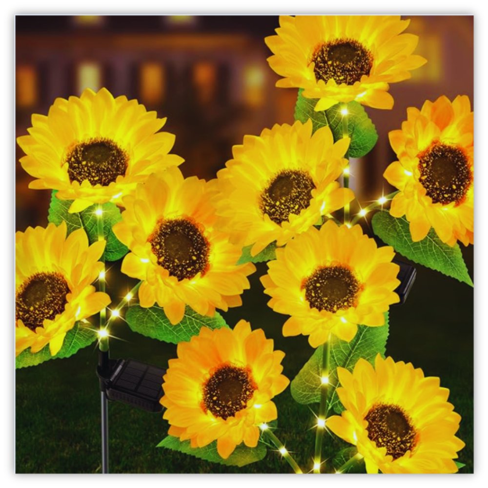 BloomBright Solar Sunflower Lights - Samarz.com