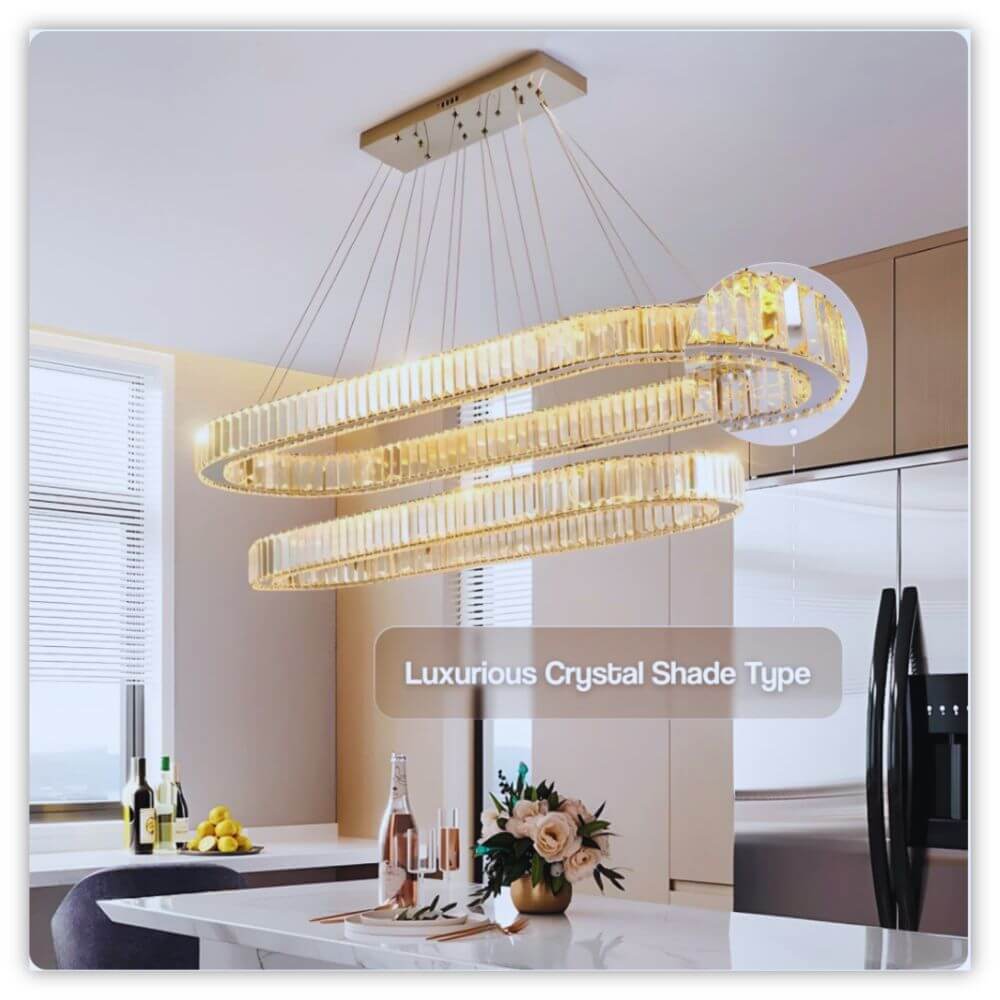 LumièreLux™ LED Crystal Ceiling Pendant-SAMARZ.com