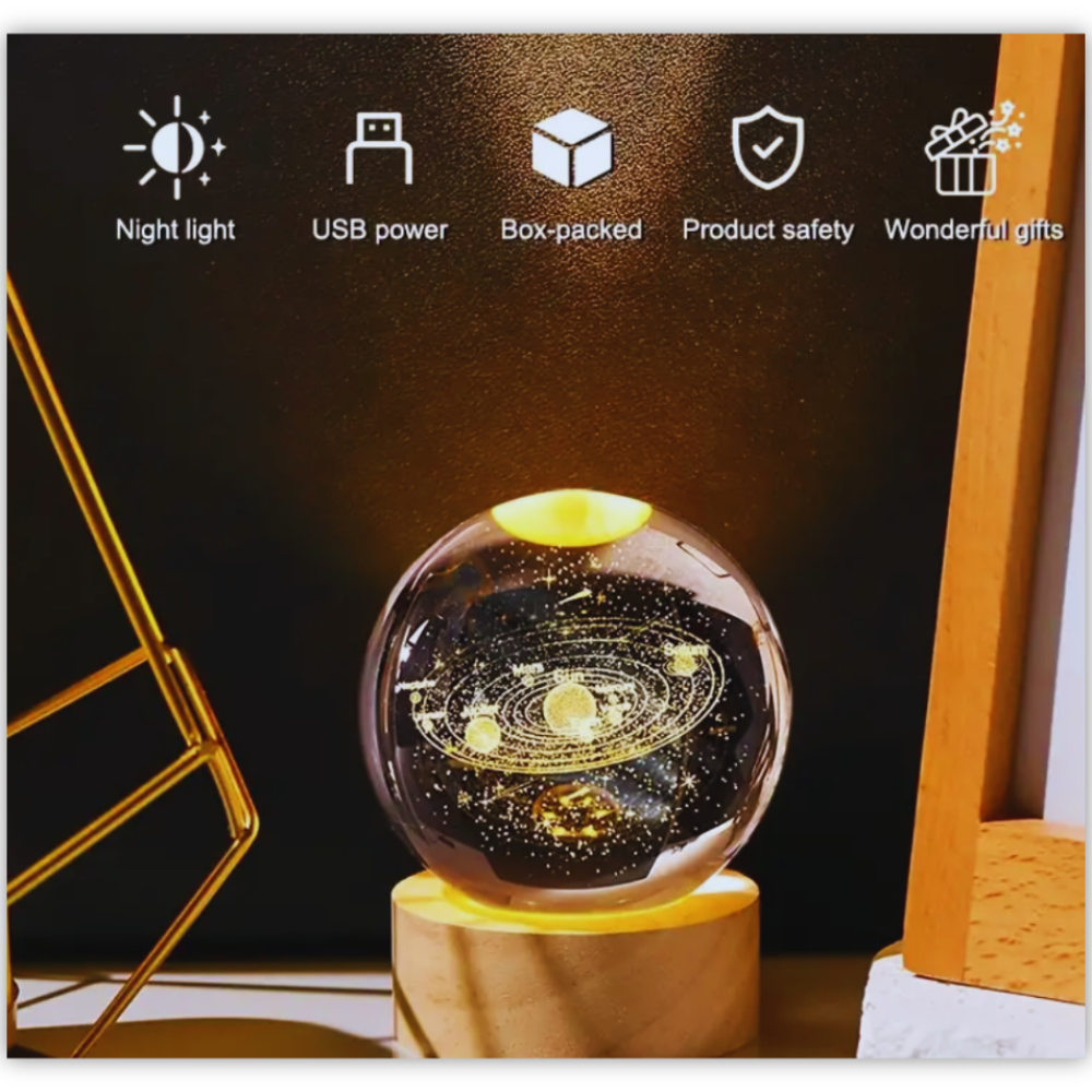 LunaGlow™ Galaxy LED Night Light Ball 