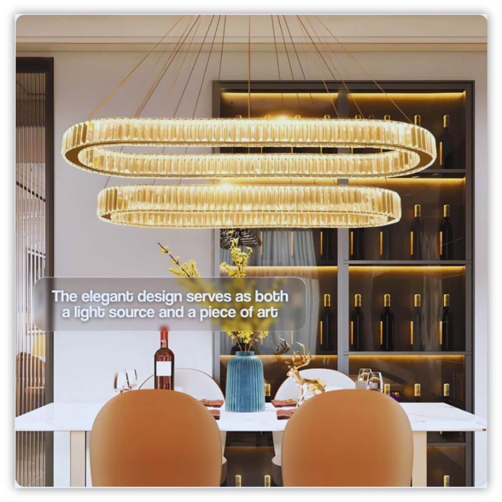 LumièreLux™ LED Crystal Ceiling Pendant-SAMARZ.com