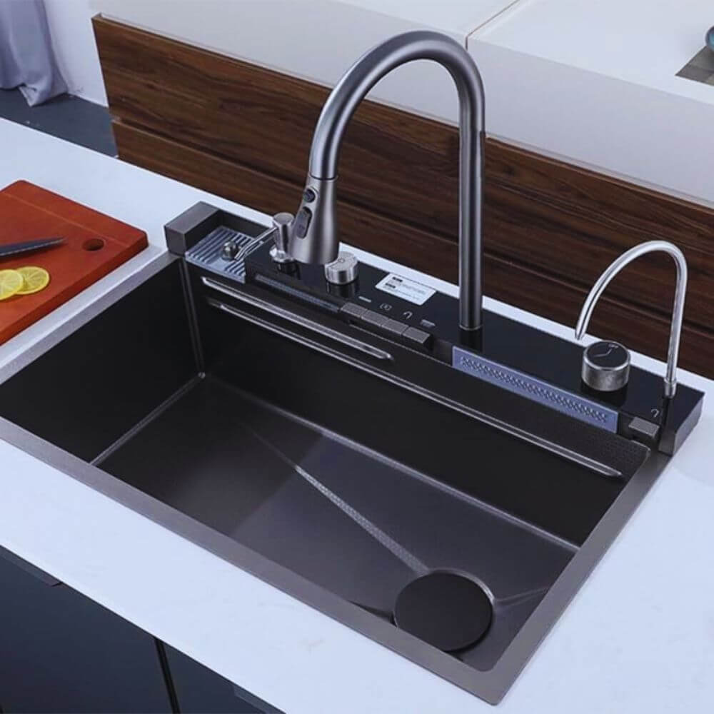 AquaFlow™ – The Ultimate 304 Stainless Steel Waterfall Sink