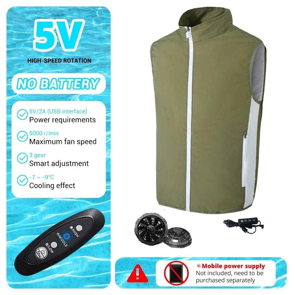 "Cool Breeze 2024 Summer Air-Conditioning Vest" 🌬️👕 - Samarz.com