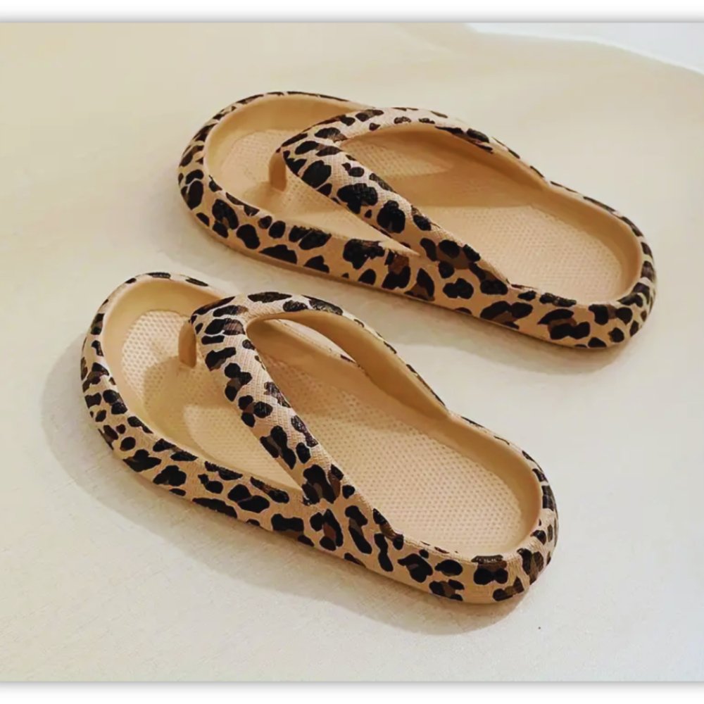 Leopard Print Summer Slippers - Samarz.com